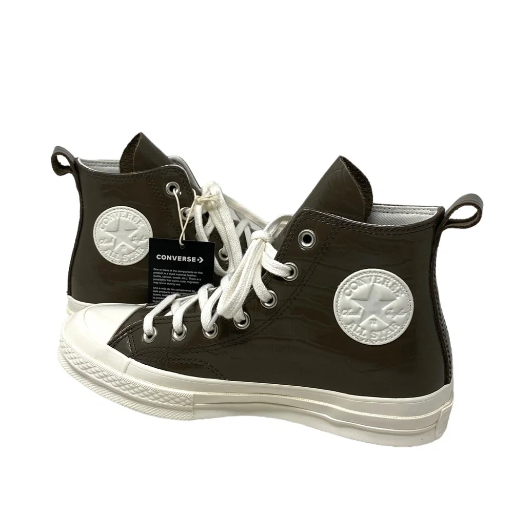 Converse Chuck 70 Skate High Shoes Brown Leather Sneakers Women's Size A07656C - Picture 5 of 9